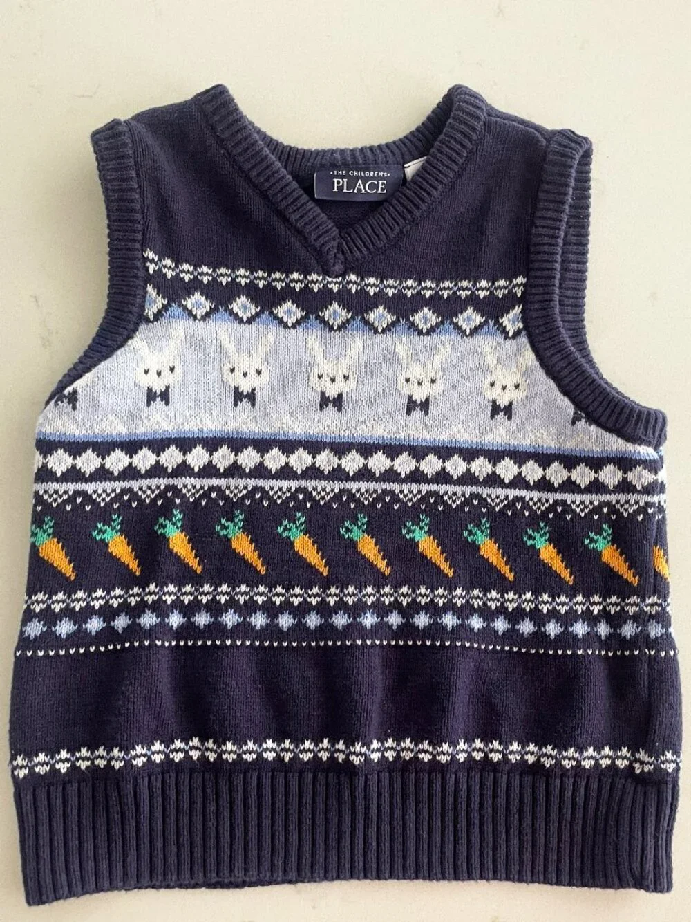 Boys Intarsia Bunny Sweater Vest